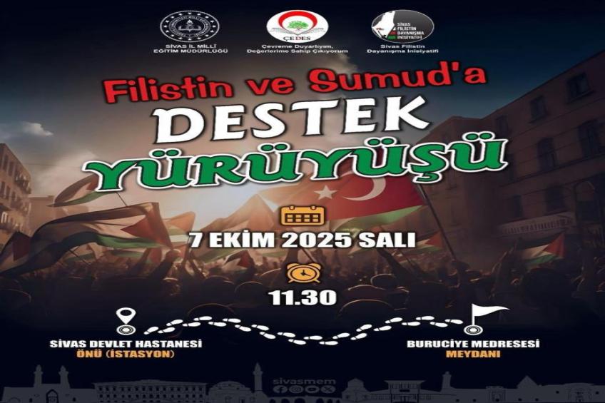 FİLİSTİN'E DESTEK YÜRÜYÜŞÜ